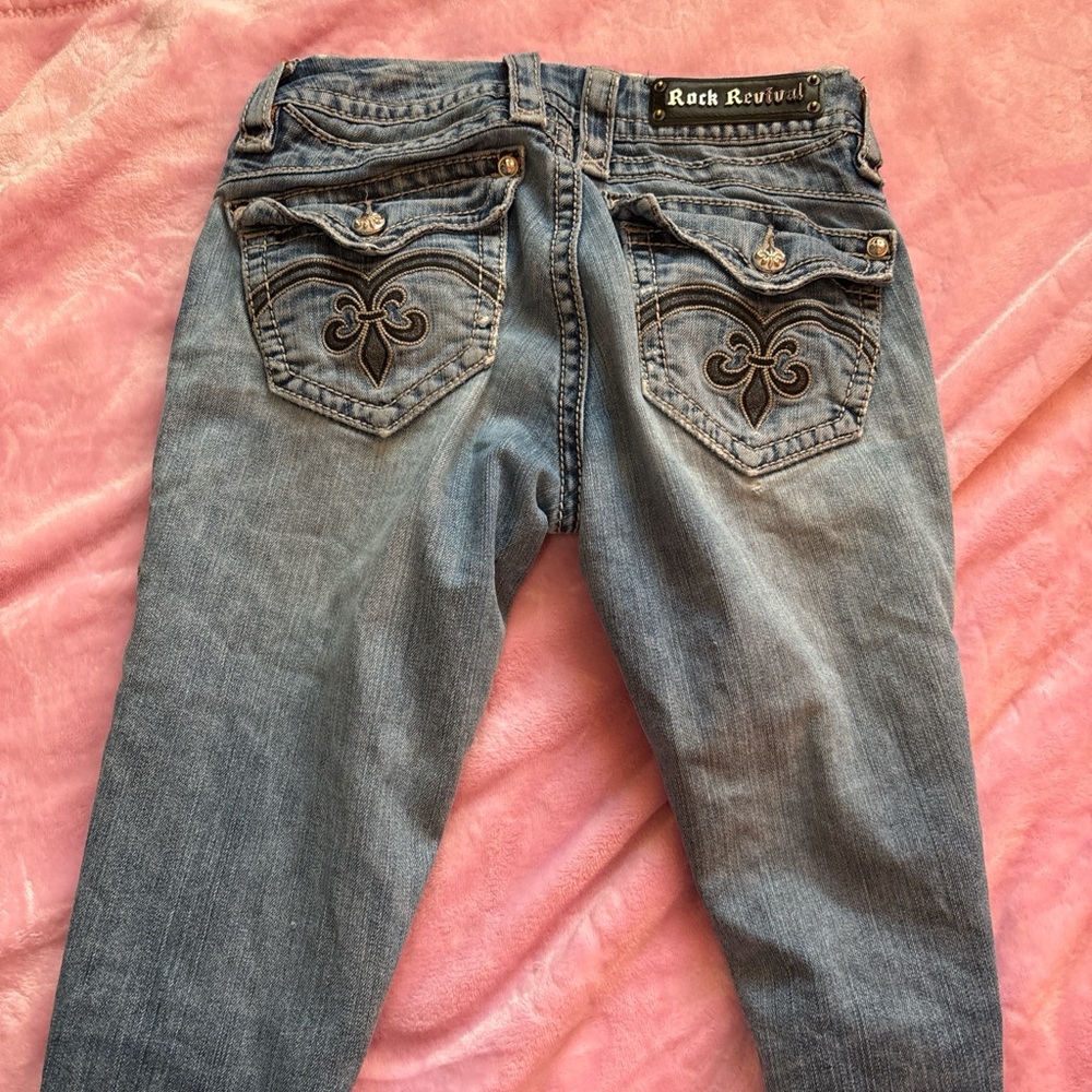 Rock Revival Women's Light Blue Straight Leg Jeans